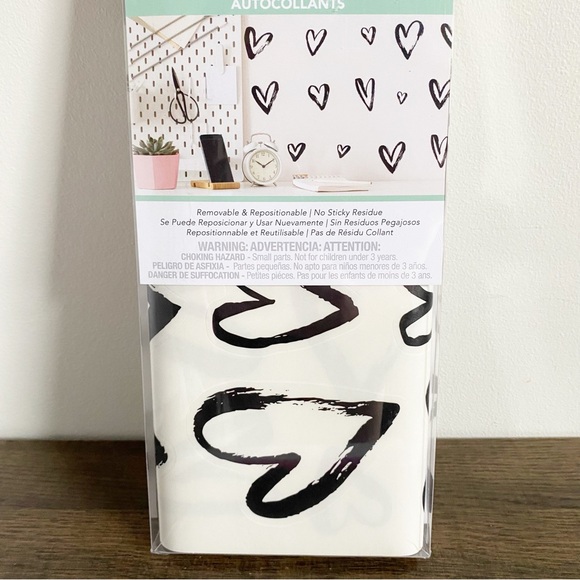 NEW Heart Wall Decals Black - Picture 1 of 3